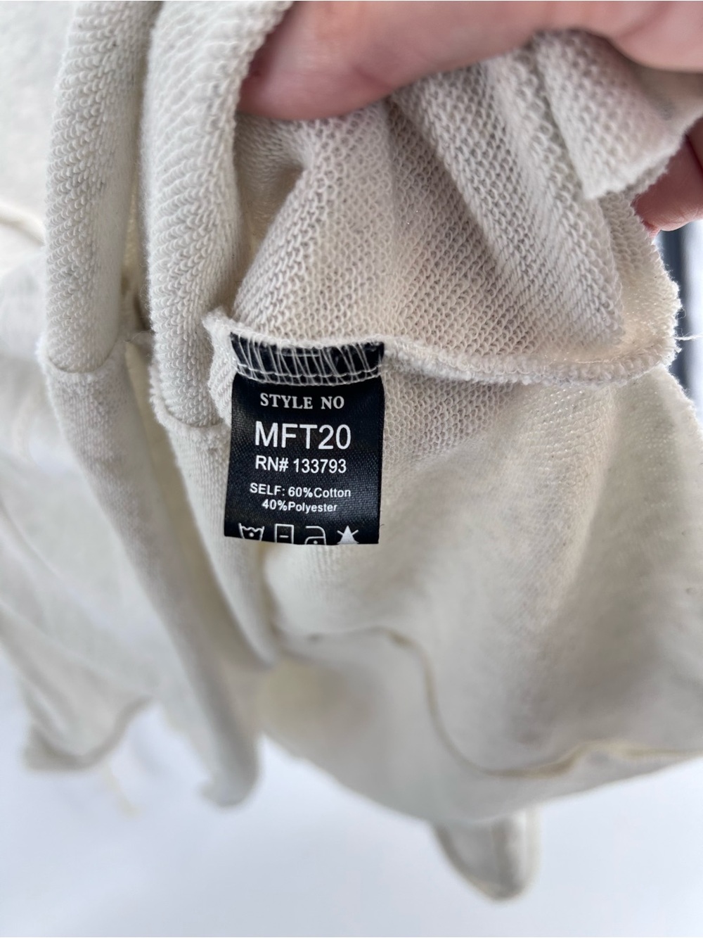 POL Urban Boho Lace-Up Hoodie - Oatmeal S - Picture 6 of 6
